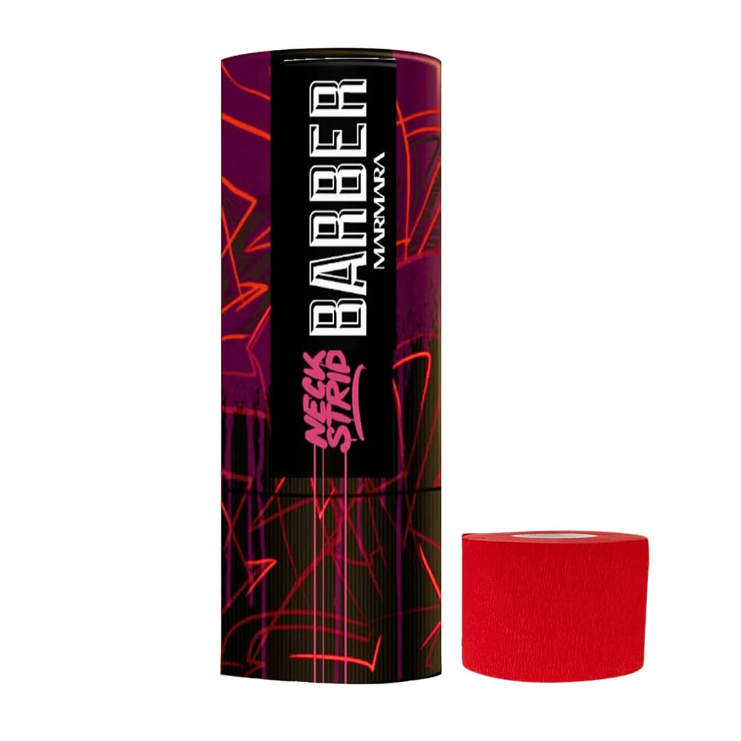 Papel Cuello Marmara Barber Rojo - 5 Rollos (500 Tiras) - unidad
