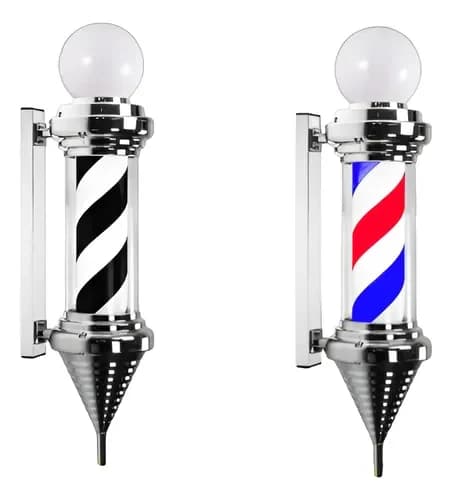 Pole Barber Profesional con Luz Giratoria 73cm - colores